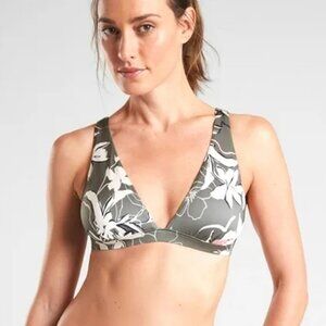 Athleta Aqualuxe Wildflower Plunge Bikini Top medium
